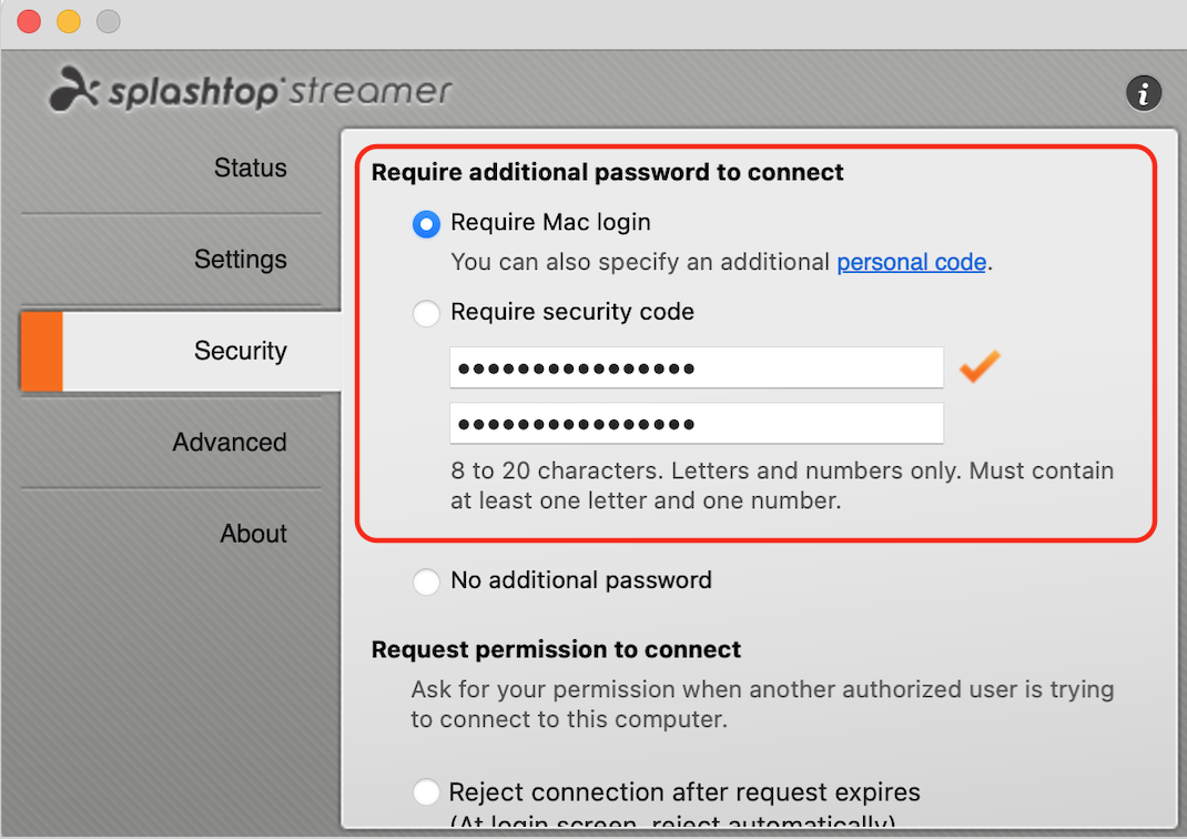 OS認証情報とセキュリティコードの保存を無効にする – Splashtop On-Prem - サポートセンター