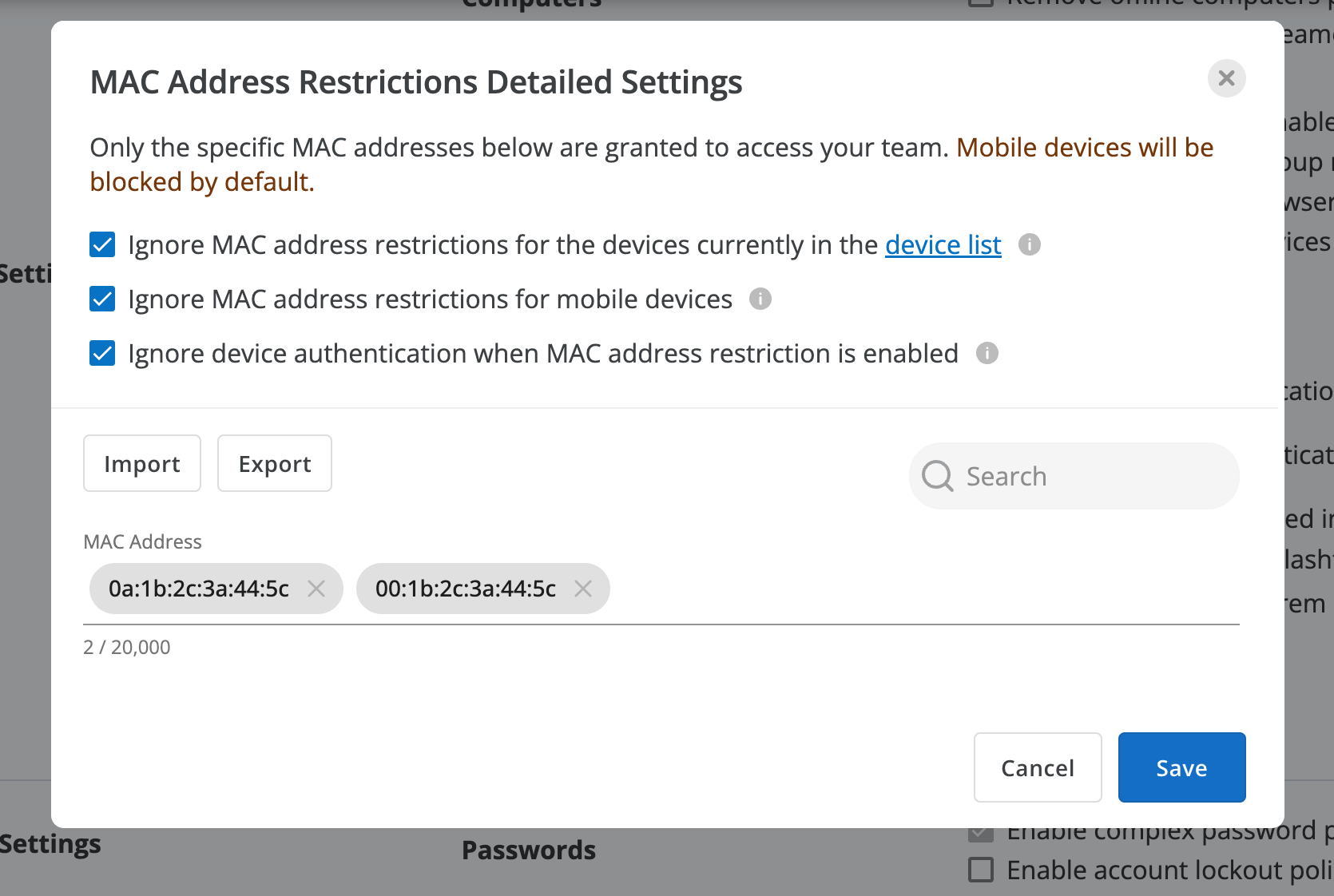 Mac Address Restriction – Splashtop On-Prem - Support