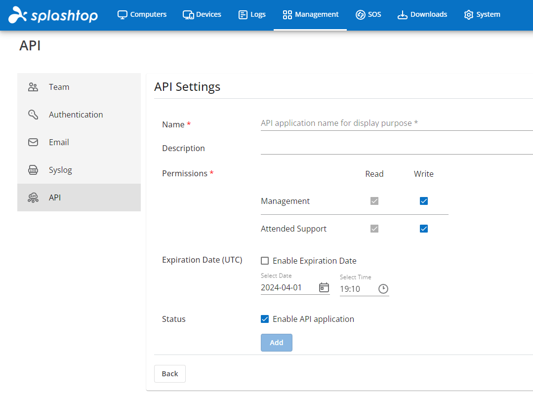 How to use Open API – Splashtop On-Prem - Support