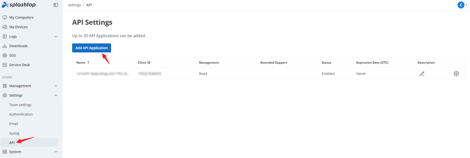 Add api application page.png